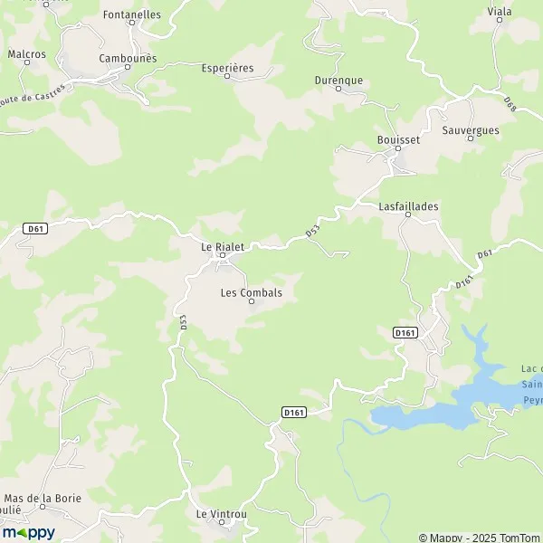 Plan Le Rialet carte de Le Rialet (81240) et infos pratiques